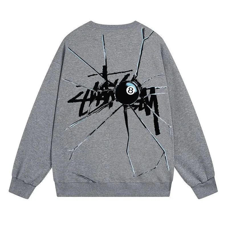 Stussy Stussy 8 Ball Dark Grey Sweatshirt Grey