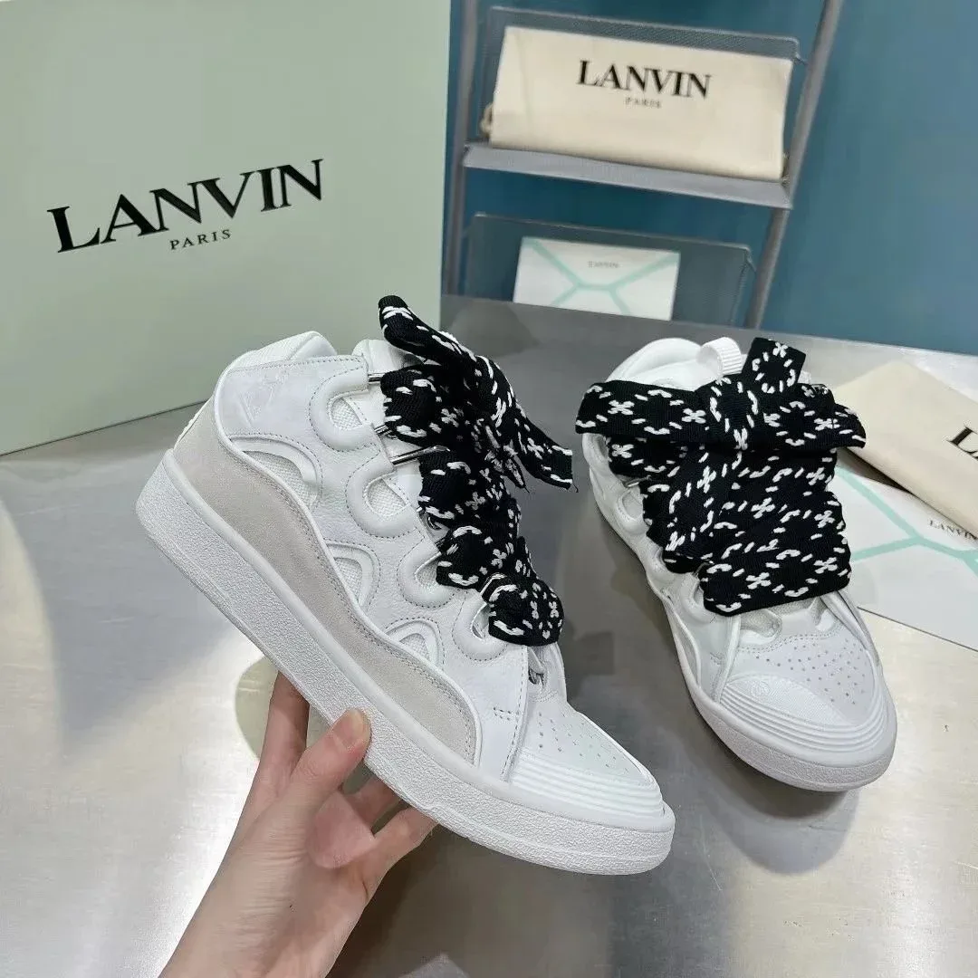 Lanvin Lanvin White Floral Lace Sneakers White - 1