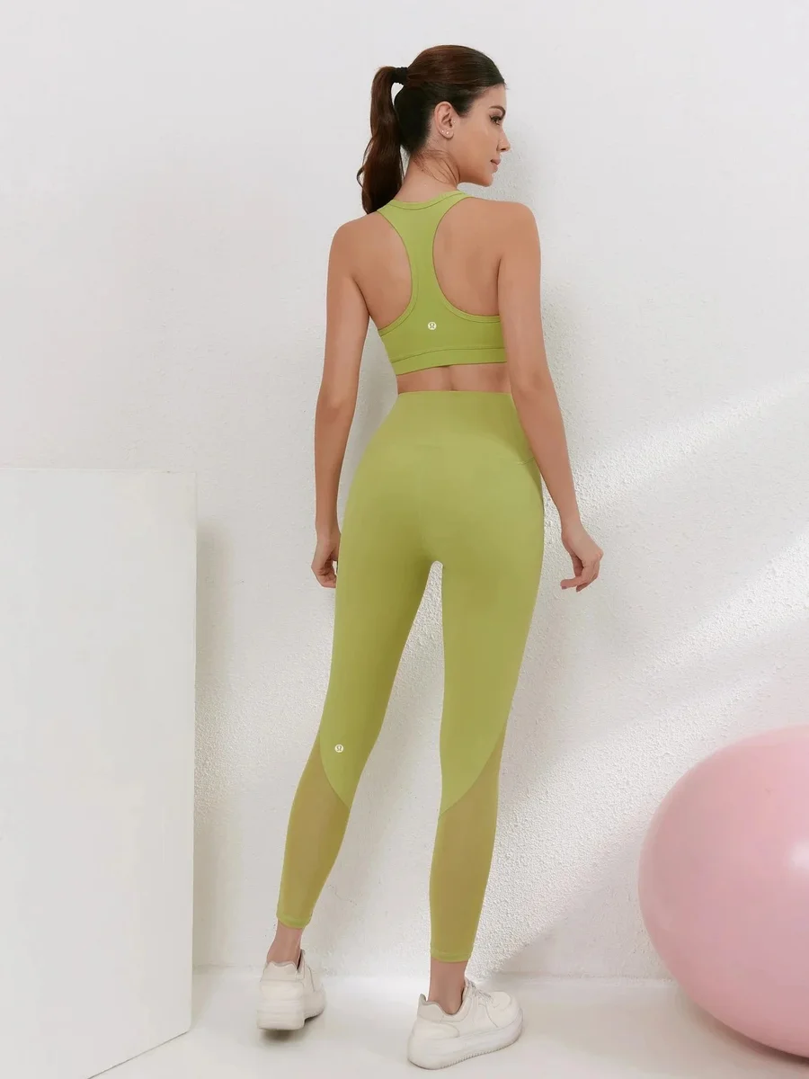 Lululemon Lululemon Wunder Under Fresh Green Yoga Set Green