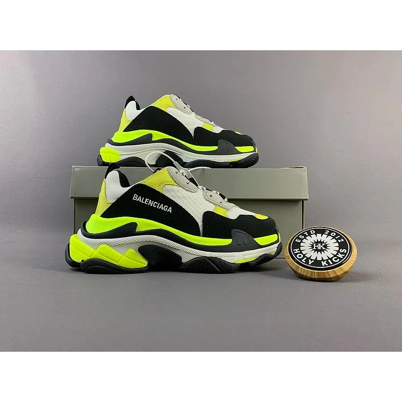 Balenciaga Balenciaga Triple S Black & Neon Yellow Sneakers Black - 1