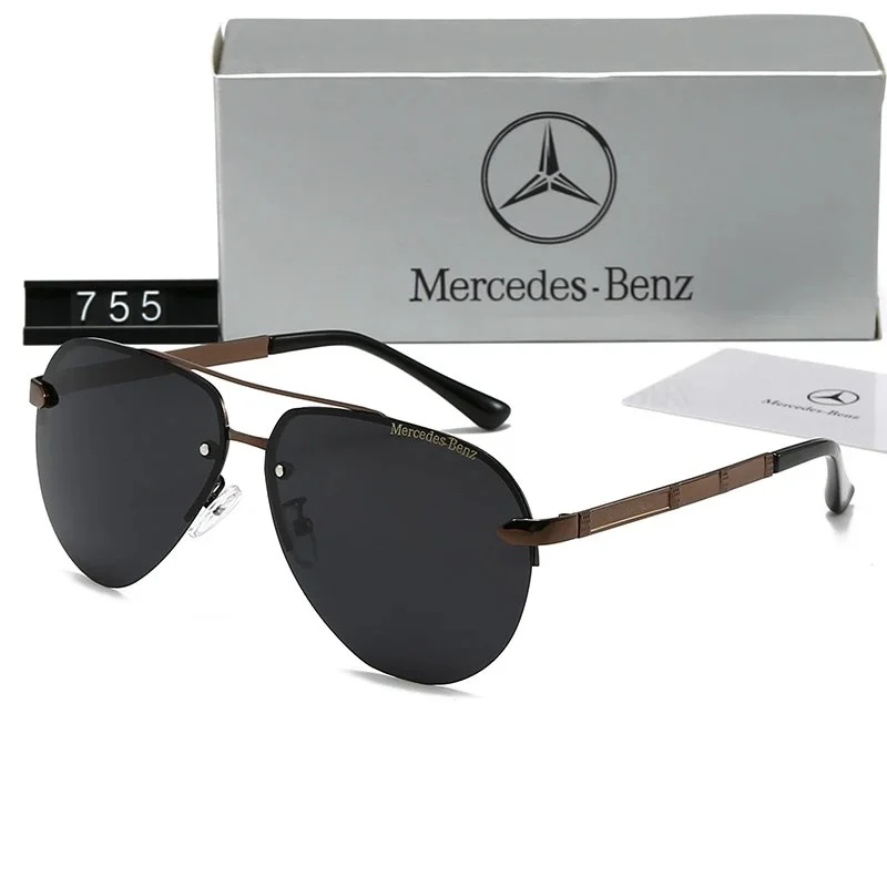 Mercedes-Benz Mercedes-Benz 755-A Aviator Sunglasses Black - 1