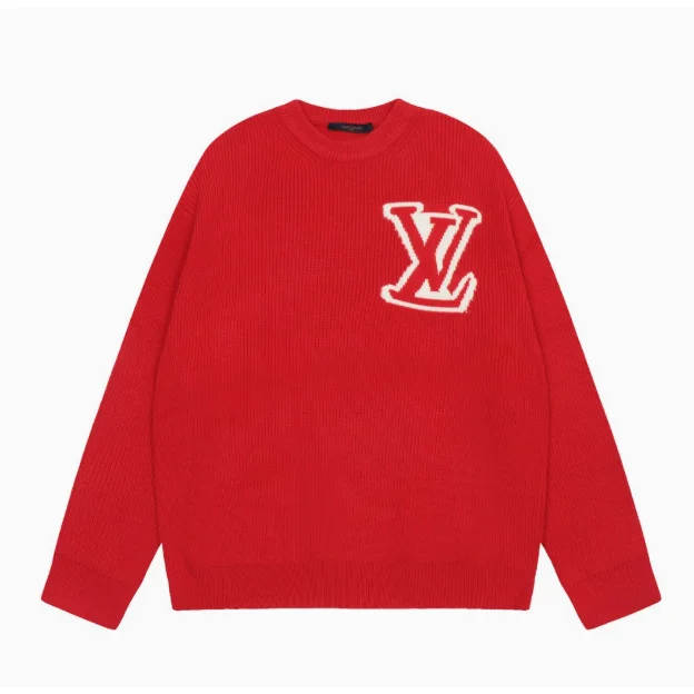 Louis Vuitton Louis Vuitton Red/White Monogram Sweater Red