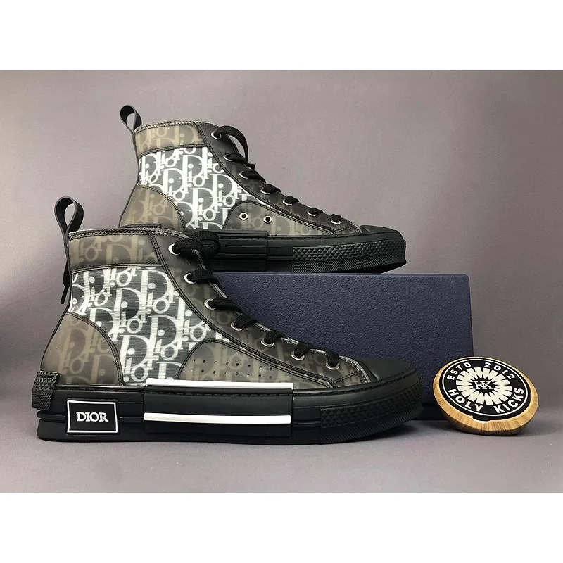 Dior Dior Dior Oblique Black/White High-Top Sneakers Black