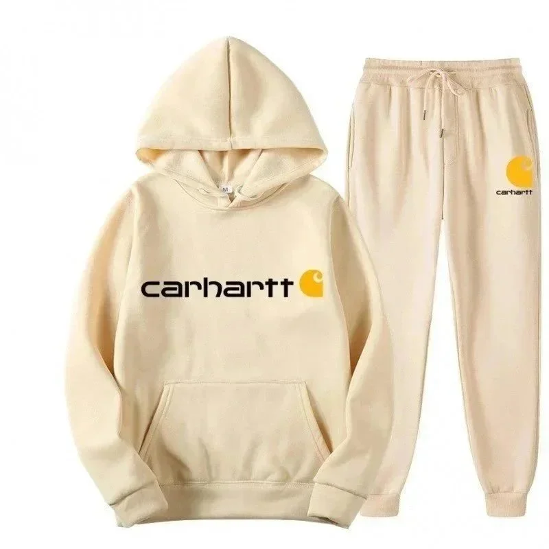 Carhartt Carhartt Beige Logo Hoodie & Pants Set Beige - 1