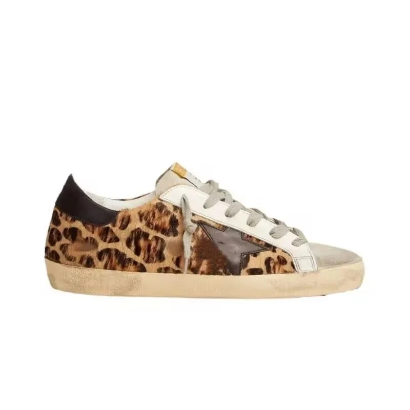 Golden Goose Golden Goose Super-Star Leopard Print Sneakers Brown