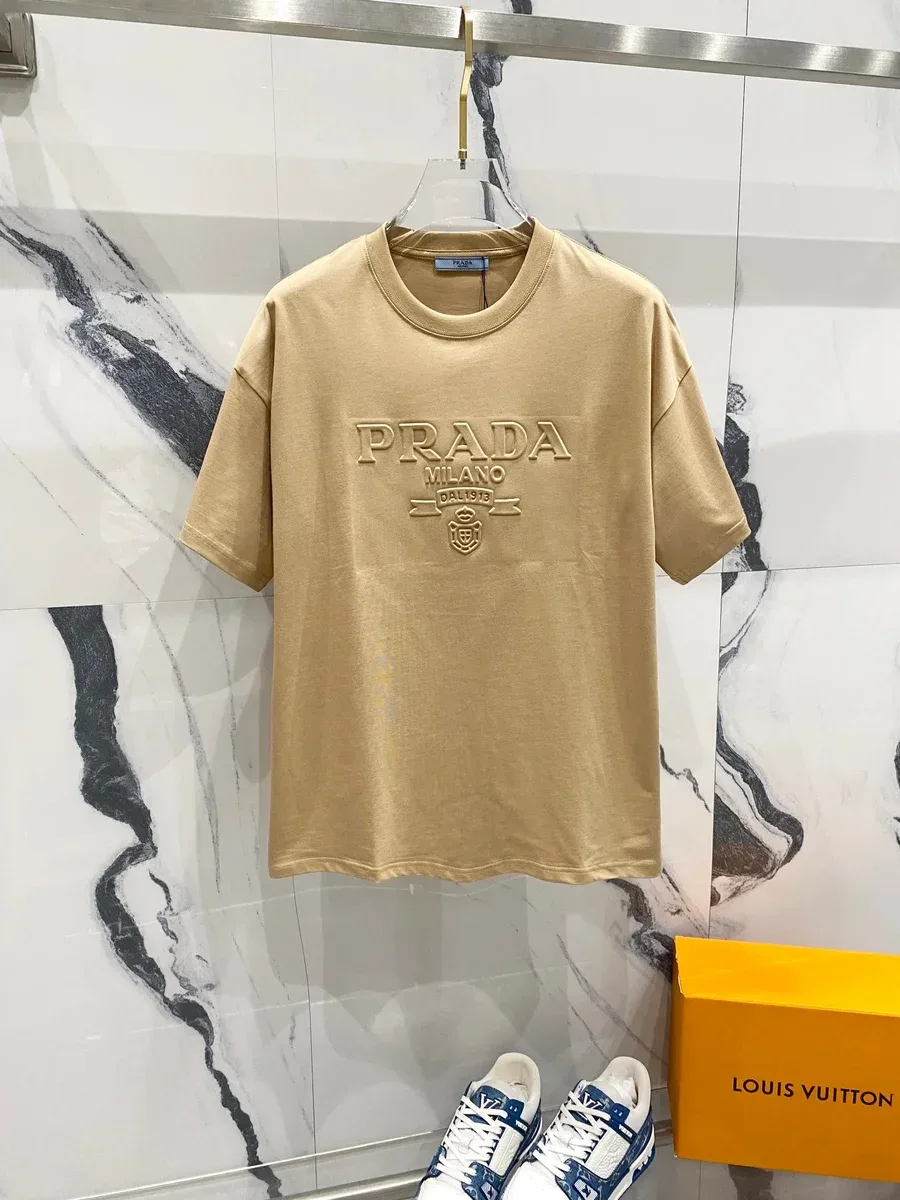 Prada Prada Classic Logo Beige T-Shirt Beige