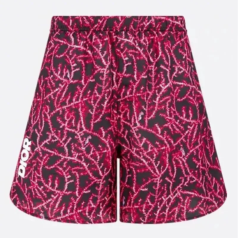Dior Dior Coral Print Shorts Black