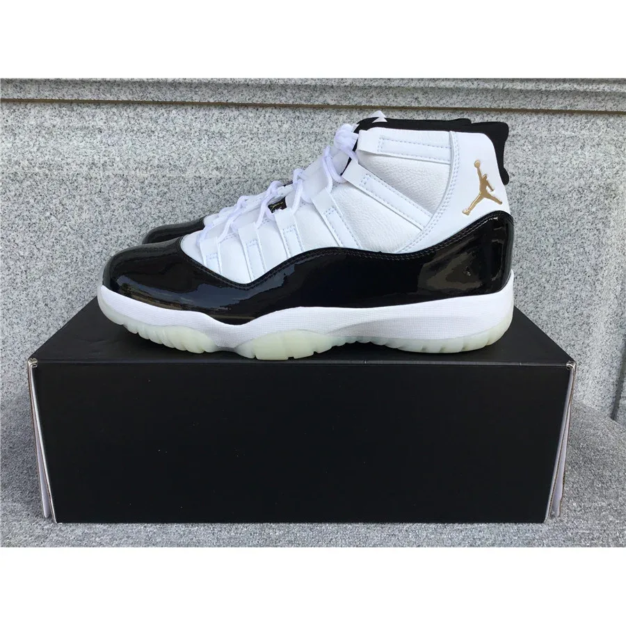 Jordan Air Jordan Air Jordan 11 White/Gold Black Sneakers Black - 1