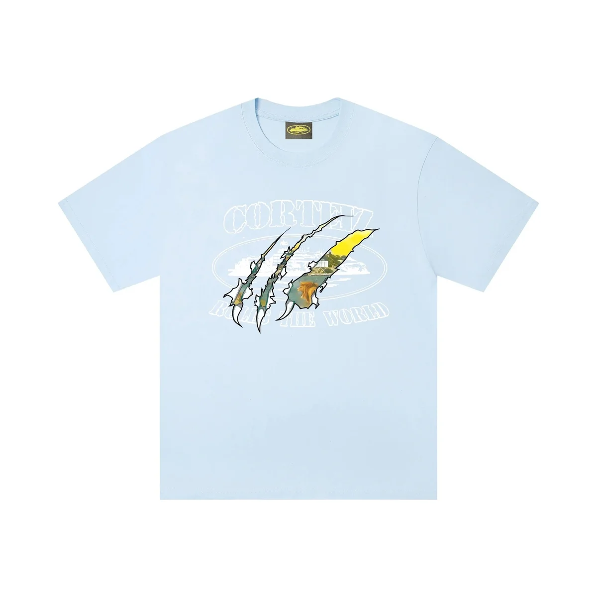 Corteiz Cortez Roads the World Light Blue T-Shirt Blue - 1