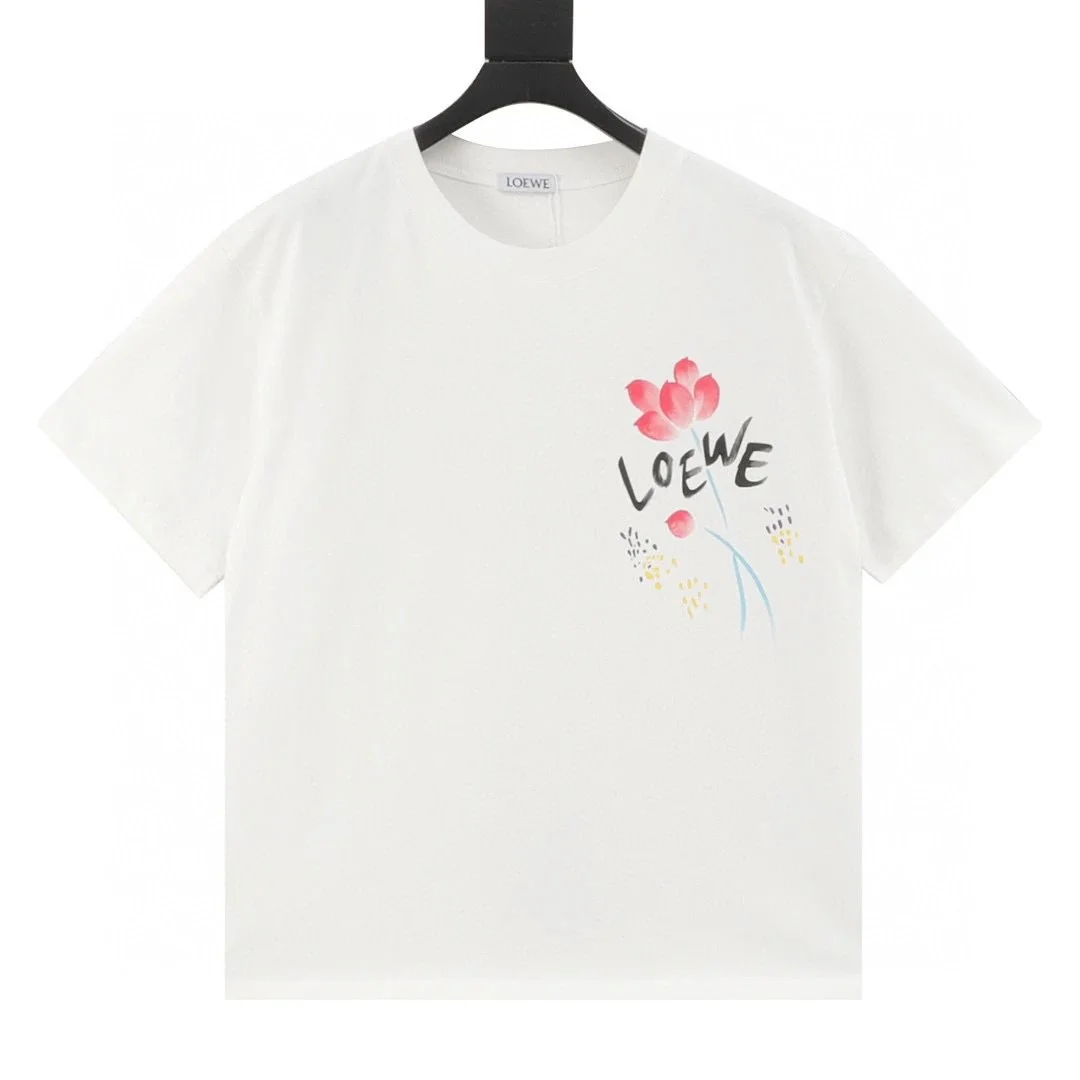 Loewe Loewe Floral Print T-Shirt White White
