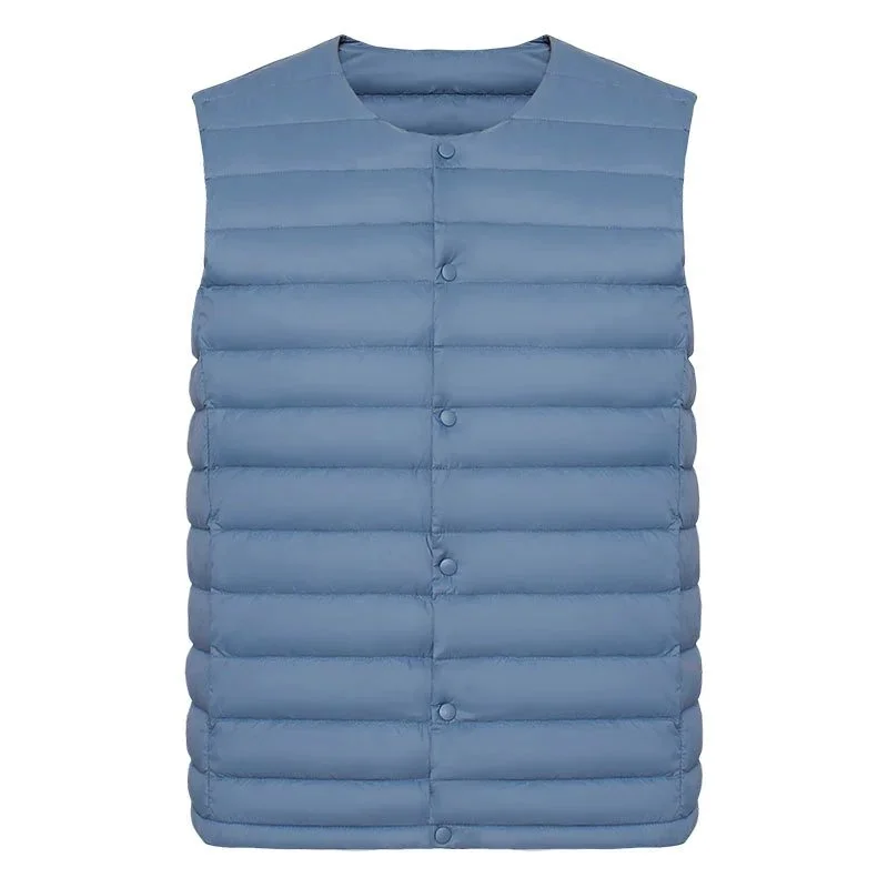 Other Unisex Lightweight Puffer Vest in Haze Blue Blue - 1