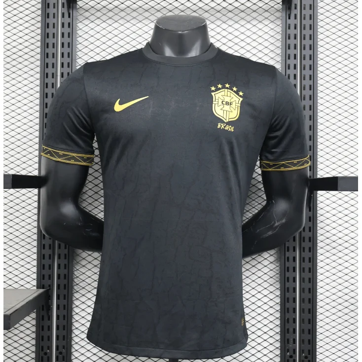 Nike Nike Brazil National Team Black Gold Jersey Black - 1