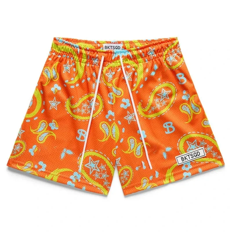 Other BKT SQD腰果花橙色短裤 Orange - 1