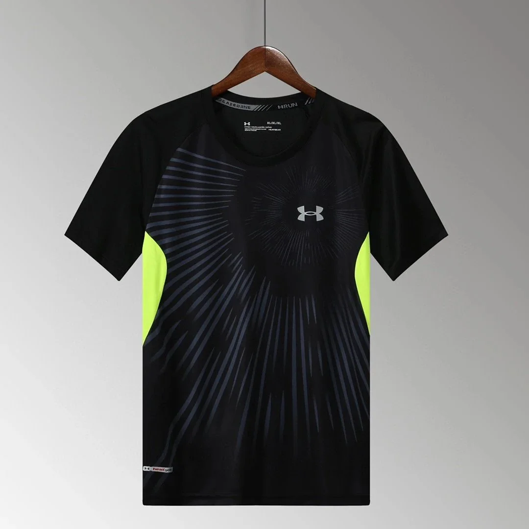 Under Armour Under Armour HeatGear Black/Neon Green T-Shirt Black - 1