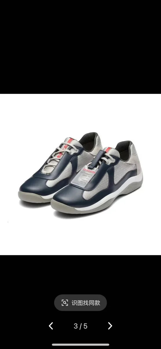 Prada Prada Triangle Logo Navy/Grey Sneakers Navy