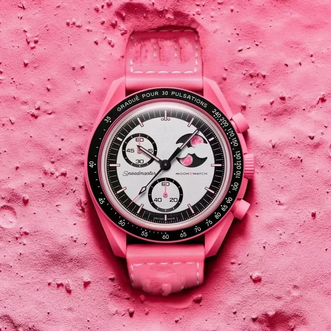 Omega Omega Speedmaster Moonswatch Pink月 Chronograph Watch Pink - 1