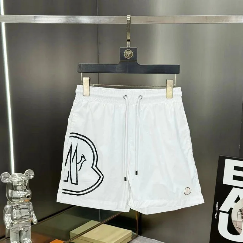 Moncler Moncler White/Black Signature Logo Shorts White