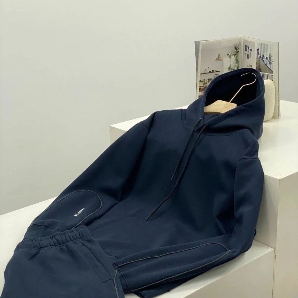 Maison Mihara Yasuhiro Maison Mihara Yasuhiro Navy Tracksuit Set - Unisex Relaxed Fit Navy
