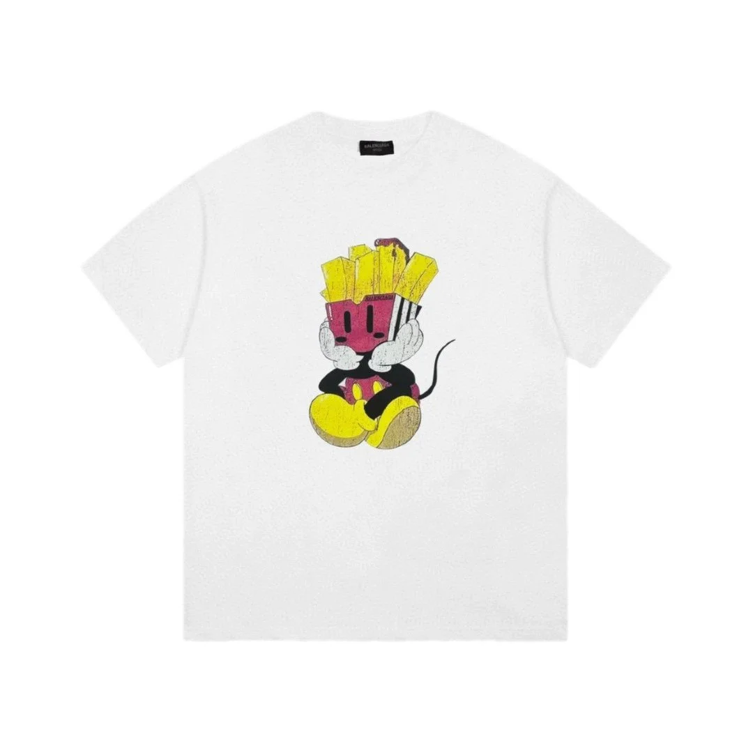 Balenciaga Balenciaga Mickey French Fries T-Shirt White White - 1