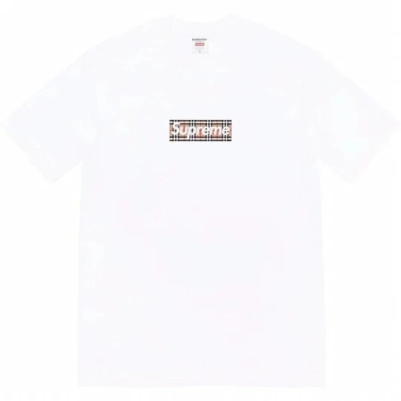 Supreme Supreme White B308格子 Supreme Box Logo T-Shirt White - 1