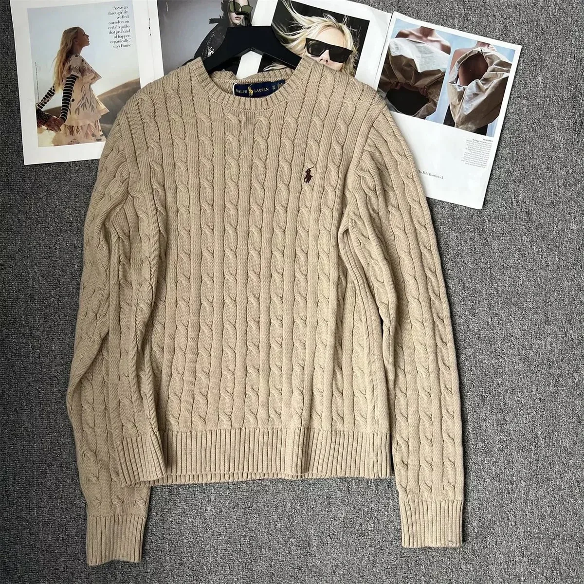 Polo Ralph Lauren Ralph Lauren Cable Knit Sweater Beige Casual Beige - 1