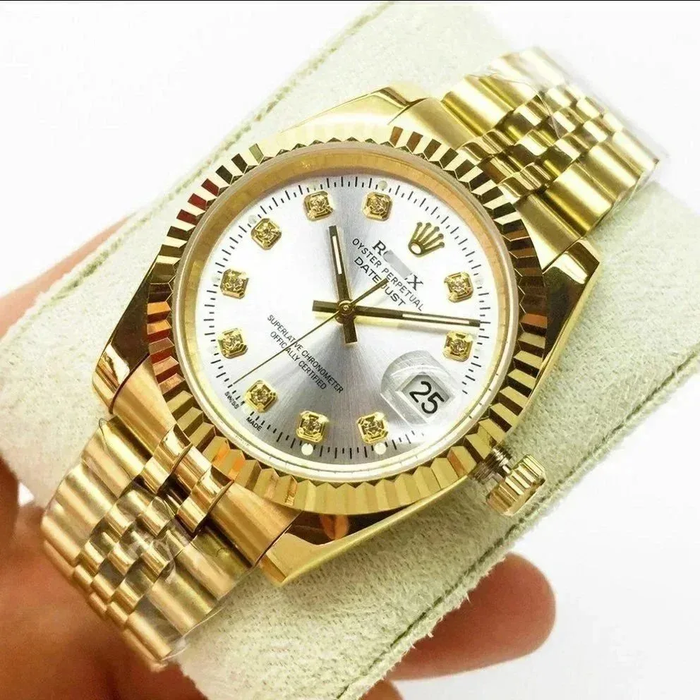 Rolex Rolex Datejust Gold Band White Face Watch Gold - 1