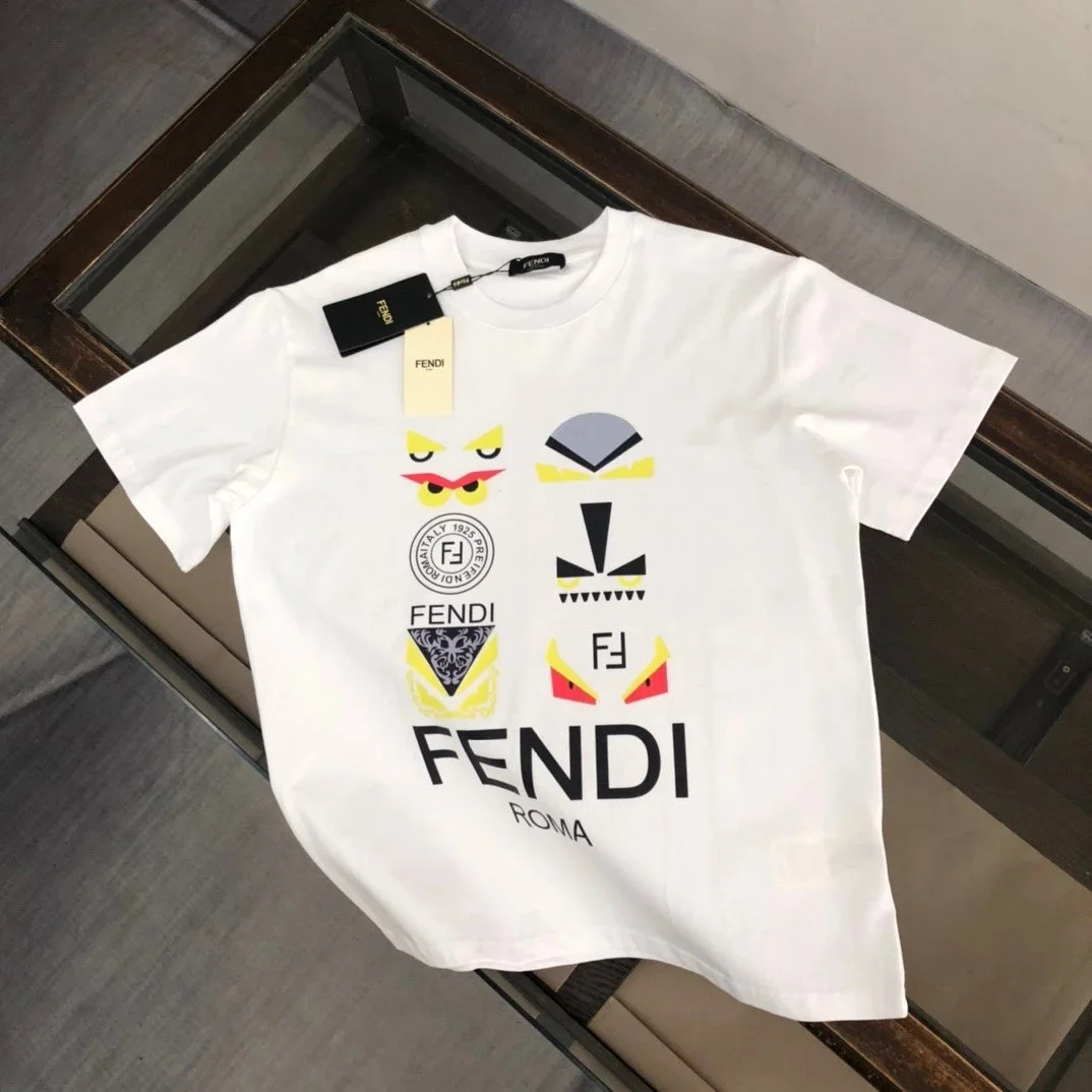Fendi Fendi White Monster Face T-Shirt White - 1