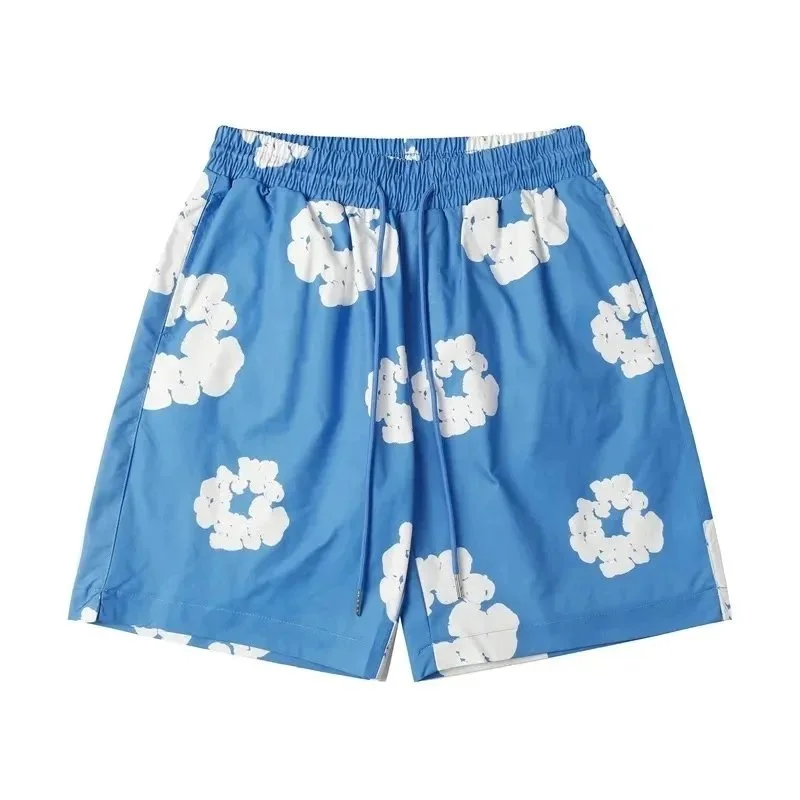 Other Blue Cloud Print Shorts Casual Blue - 1