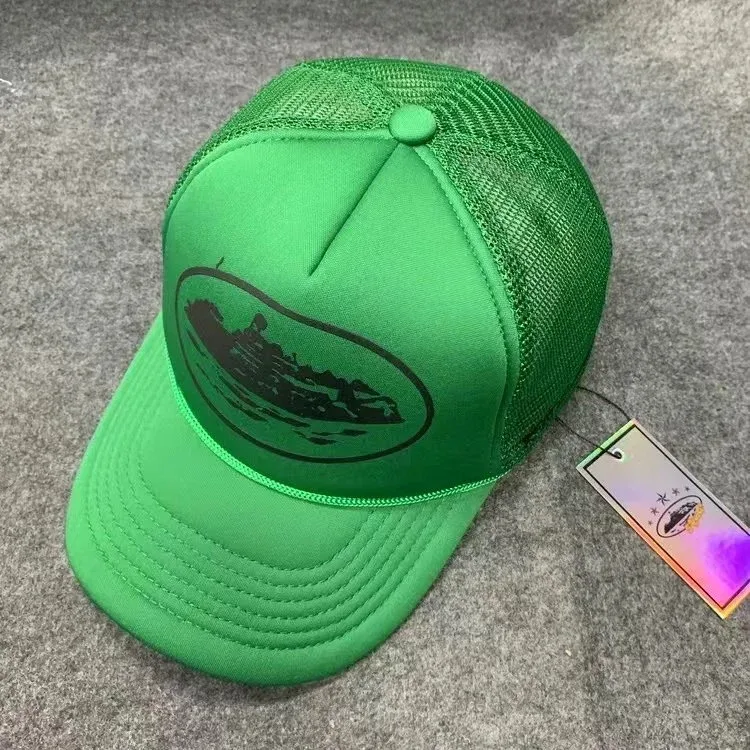 Other Green Trucker Hat with Black Graphic Headwear Green - 1