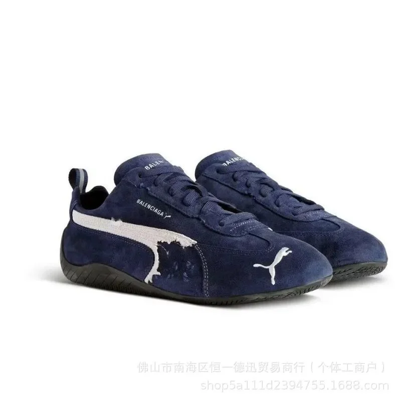 Balenciaga Balenciaga Puma Speed Trainer Paris Navy Sneakers Navy - 1