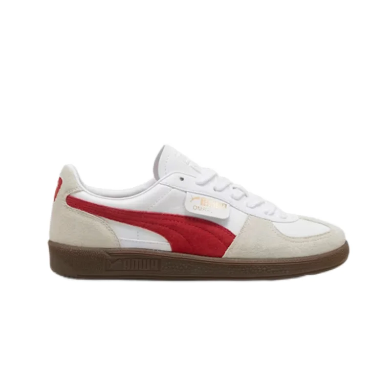 Puma Puma Suede Sail/White/Red/Brown Sneakers Beige