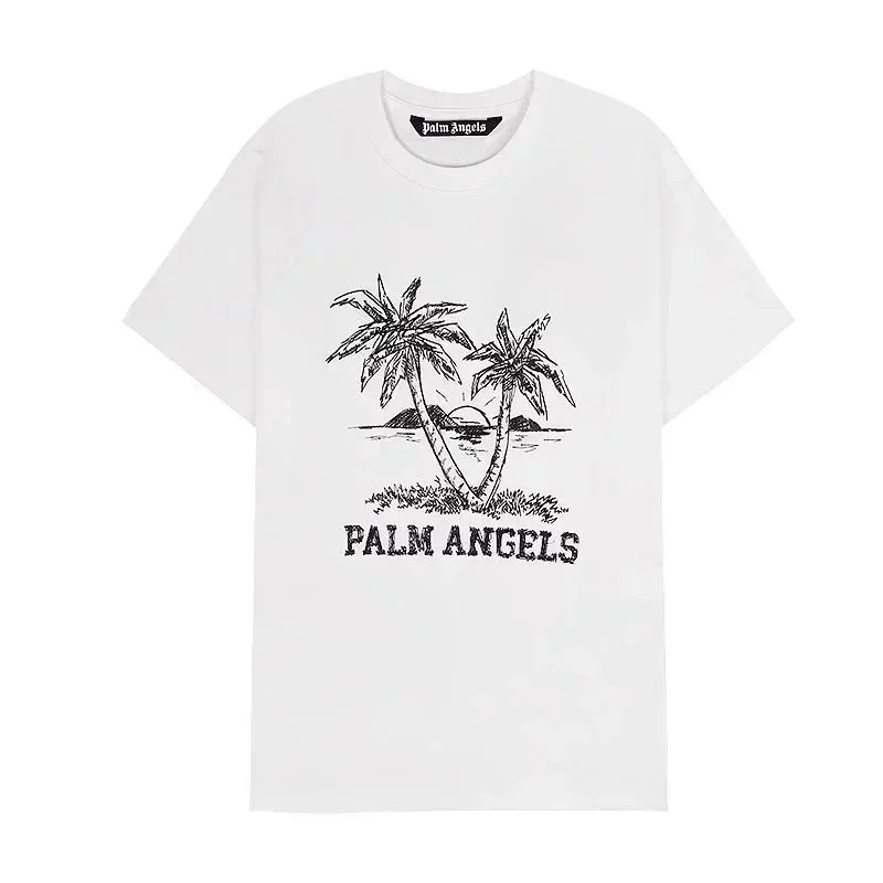 Palm Angels Palm Angels White Palm Tree T-Shirt White - 1