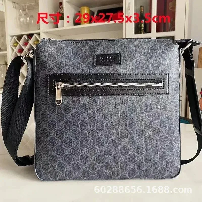Gucci Gucci GG Supreme Monogram Crossbody Bag Slate Blue Blue - 1