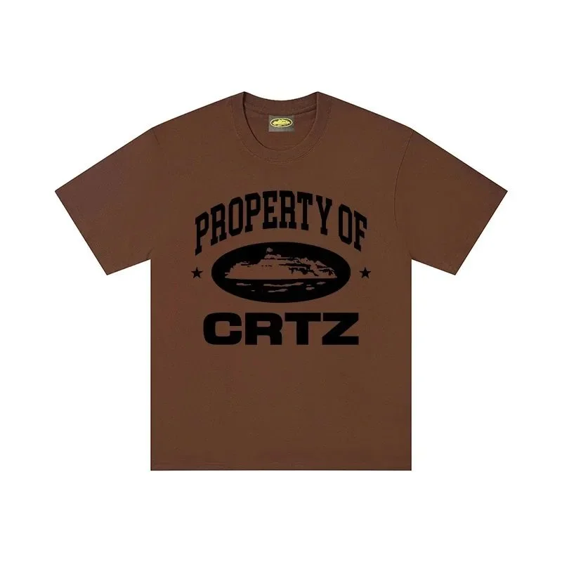 Corteiz CRTZ Property of CRTZ Brown T-Shirt Brown - 1