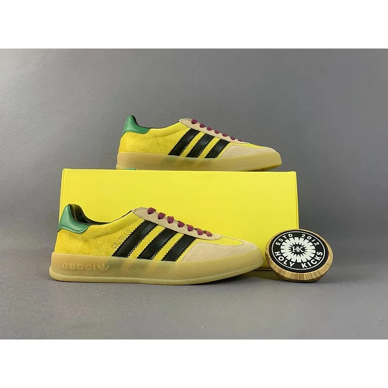 Gucci Gucci Yellow Green Black Sneakers Yellow - 1