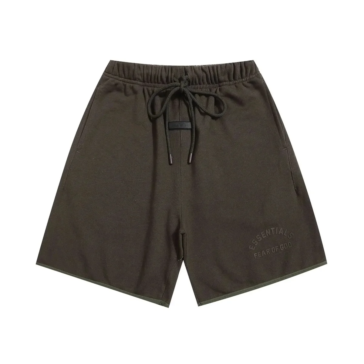Fear of God Fear of God Essentials Olive Cotton Shorts Multicolor - 1