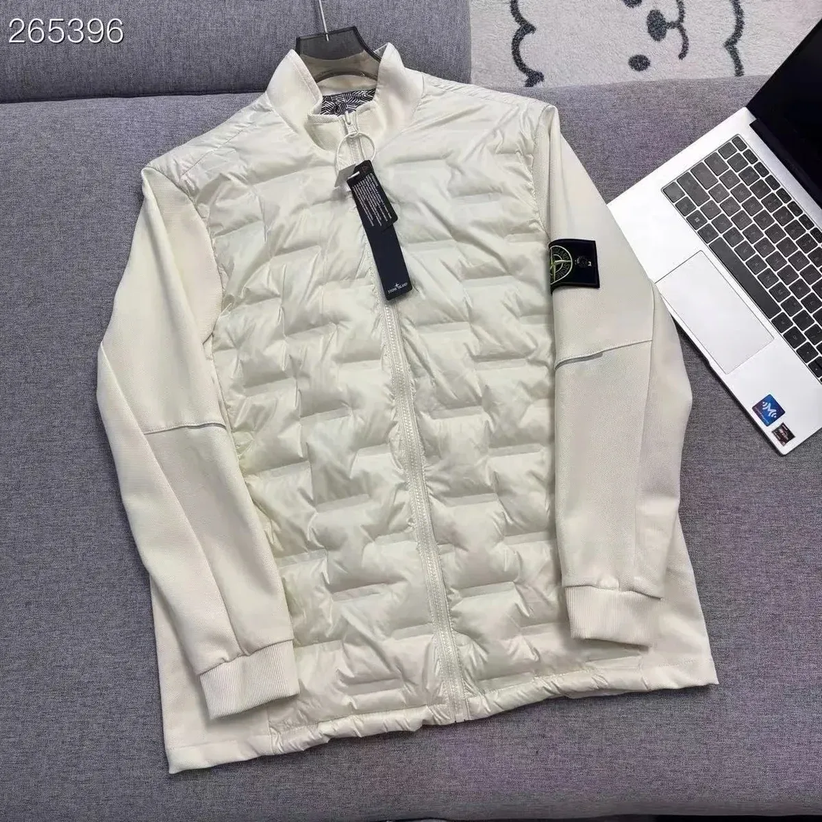 Stone Island Stone Island 68-15 White Puffer Jacket White