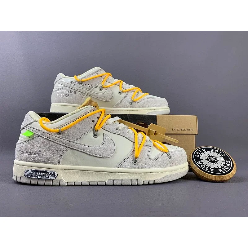 Nike Nike Dunk Low Off-White Sail/Yellow Sneakers Grey