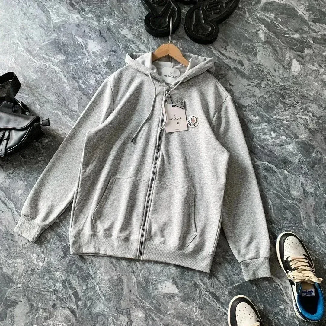 Moncler Moncler Genius Heather Grey Zip-Up Hoodie Grey
