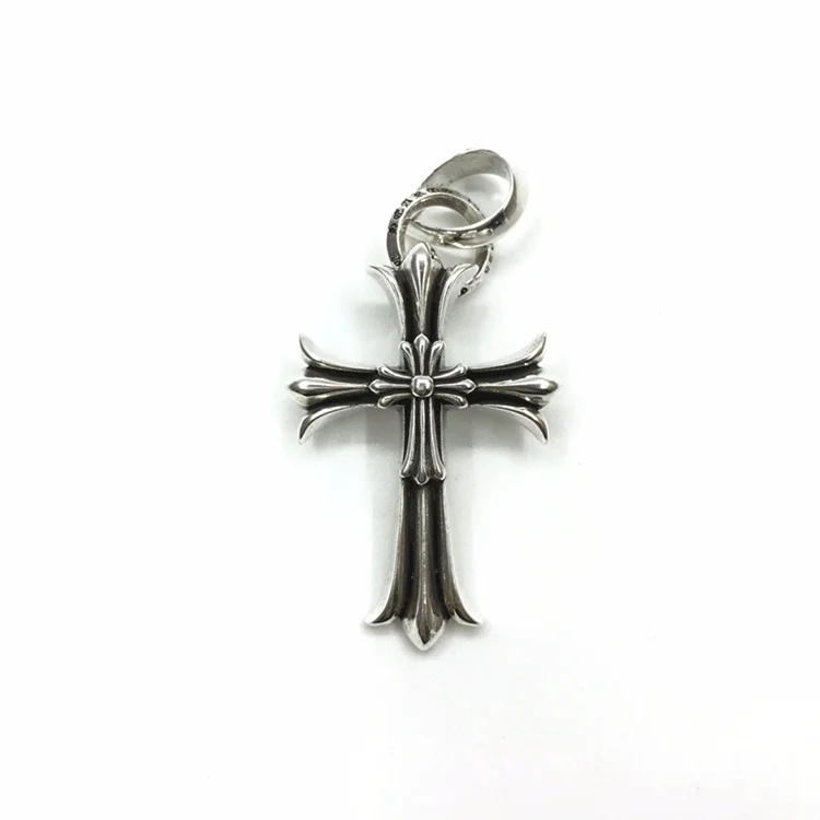 Chrome Hearts Chrome Hearts Double Cross Pendant Necklace Silver - 1