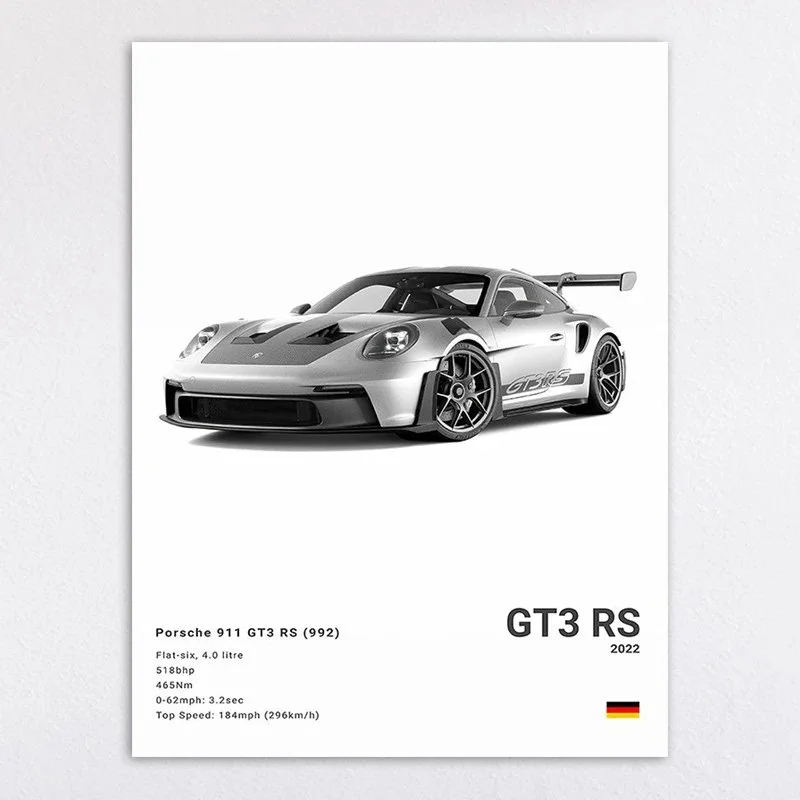 Porsche 911 GT3 RS (992) Silver Poster — Oopbuy Spreadsheet find