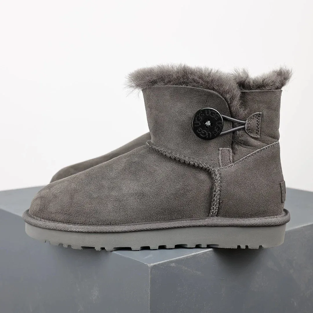 UGG UGG Classic Short贝莉纽扣深灰 Boots Grey