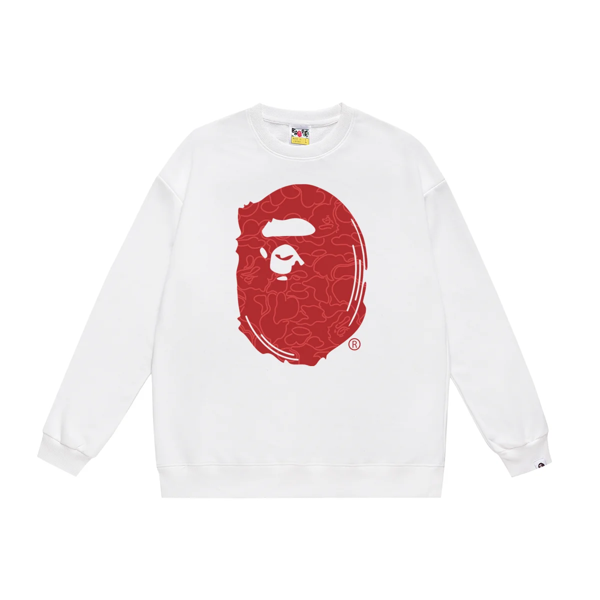 A Bathing Ape A Bathing Ape BAPE STA Red Camo Crewneck Sweatshirt White - 1