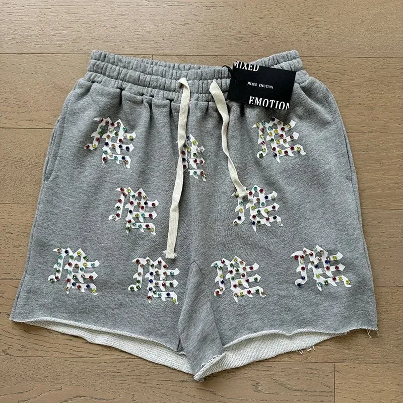 Other Mixed Emotion X0017 Grey Embellished Shorts Grey - 1