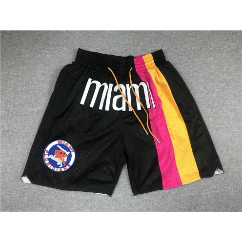 Other Miami Heat Basketball Shorts Black彩条 Black - 1