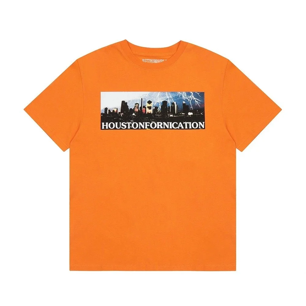 Other Orange 'HOUSTONFORNICATION' Graphic T-Shirt Orange - 1