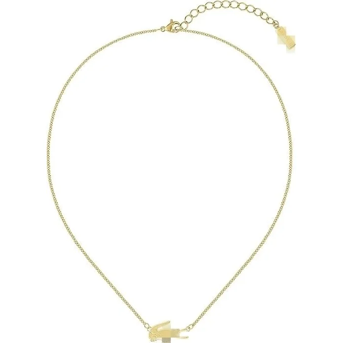Lacoste Lacoste Gold Crocodile Logo Necklace Gold - 1