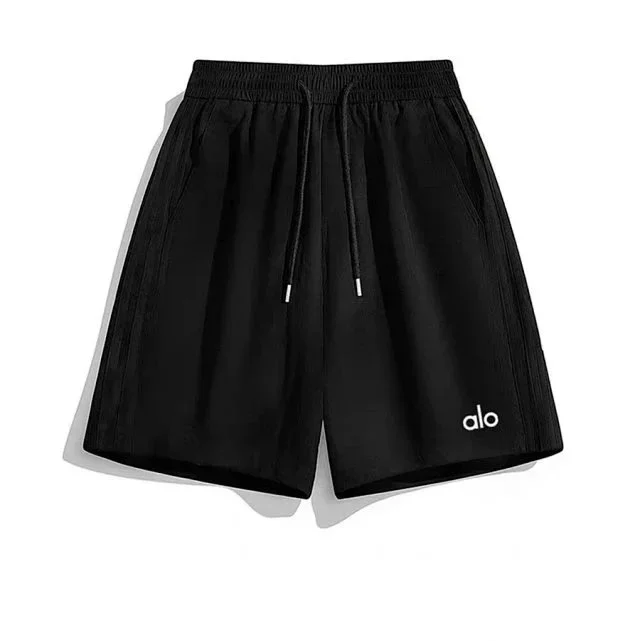 Other Alo Black Solid Shorts Black - 1