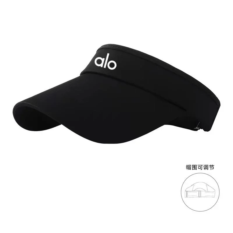 Alo Yoga Alo Black Adjustable Visor Hat Black - 1