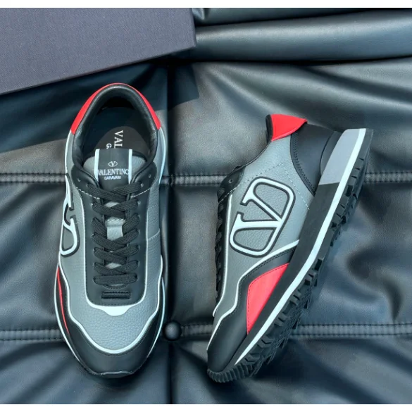 Valentino Valentino Runners Grey/Red Sneakers Grey - 1